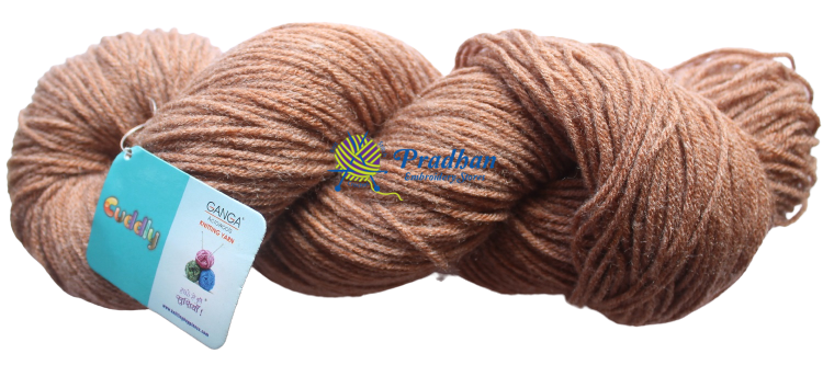 Ganga Celebrity Feather Wool Hand Knitting Yarn (Baby Pink) (200gms+Needle)